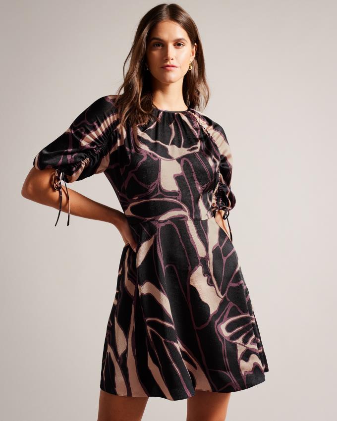 Peignoir Ted Baker Abstract Print Mini Noir Femme | TPR-21903502